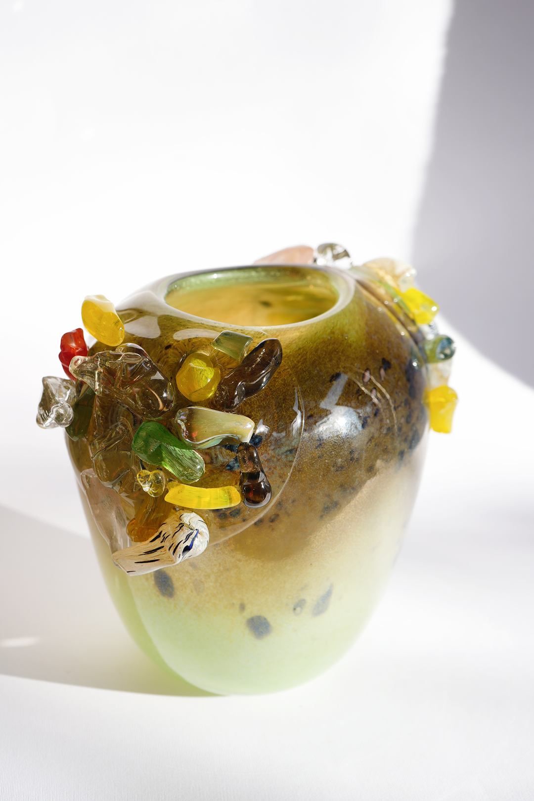 "Hutsul" blown-glass vase