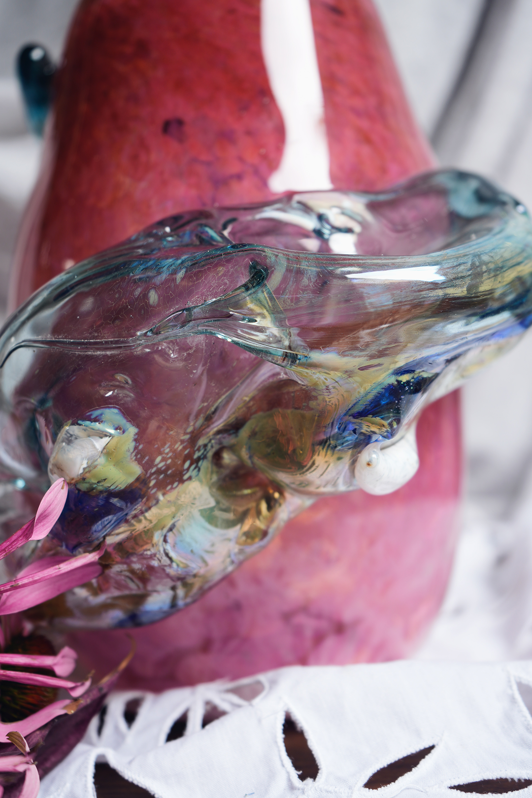 "Air Dragon" blown-glass vase