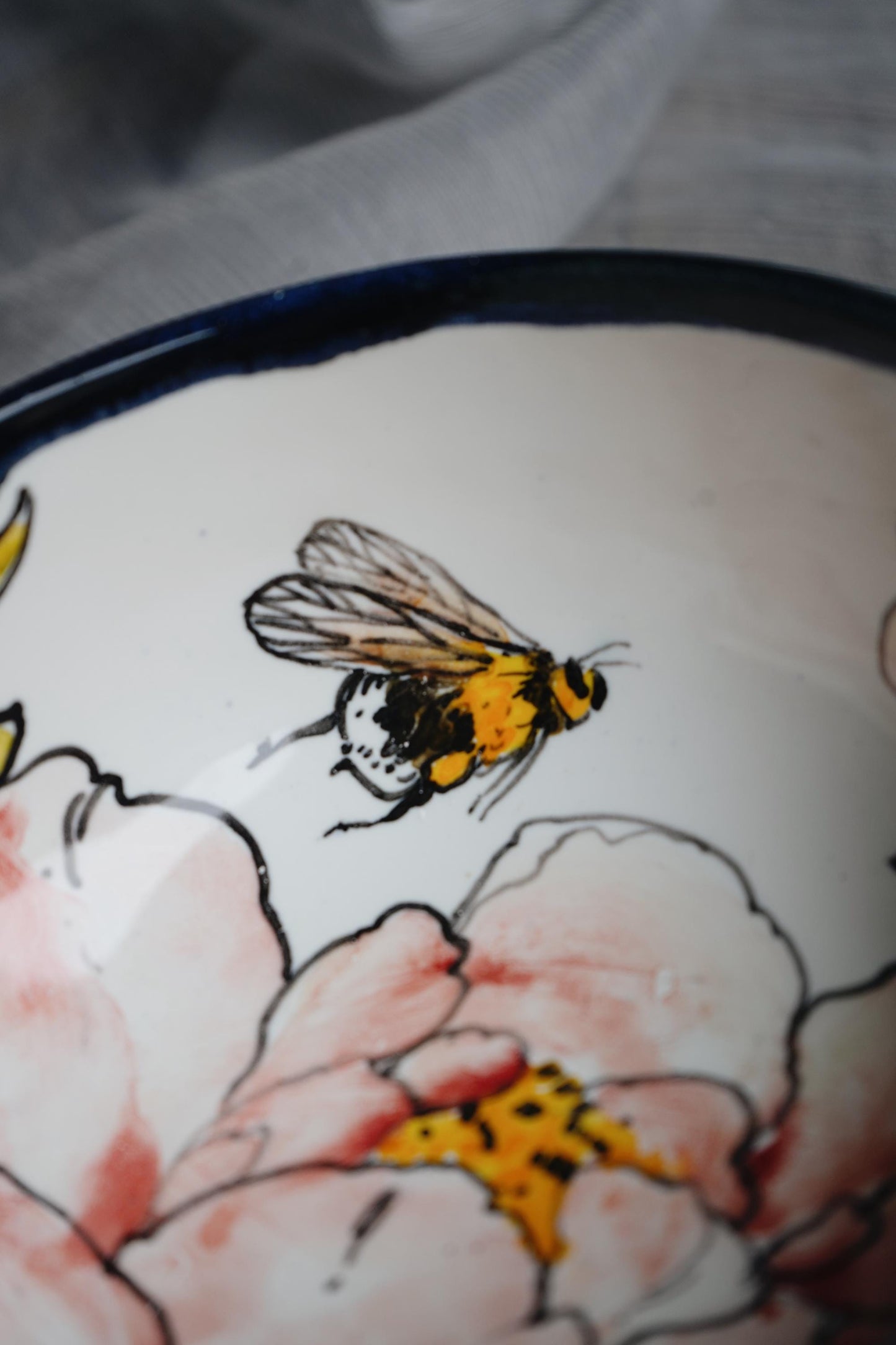 Magnolia-Inspired Wedding Cake Serving Set, Hand-Painted Porcelain Plates and Bowls, Personalized Biosafe Dinnerware Set