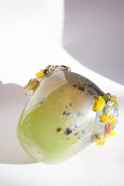 "Hutsul" blown-glass vase