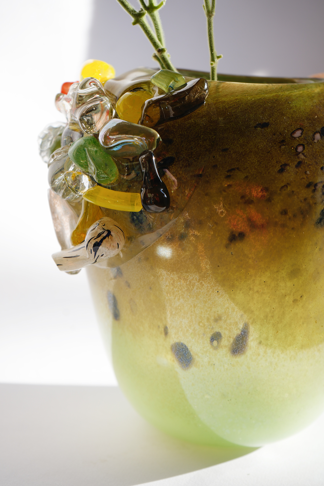 "Hutsul" blown-glass vase