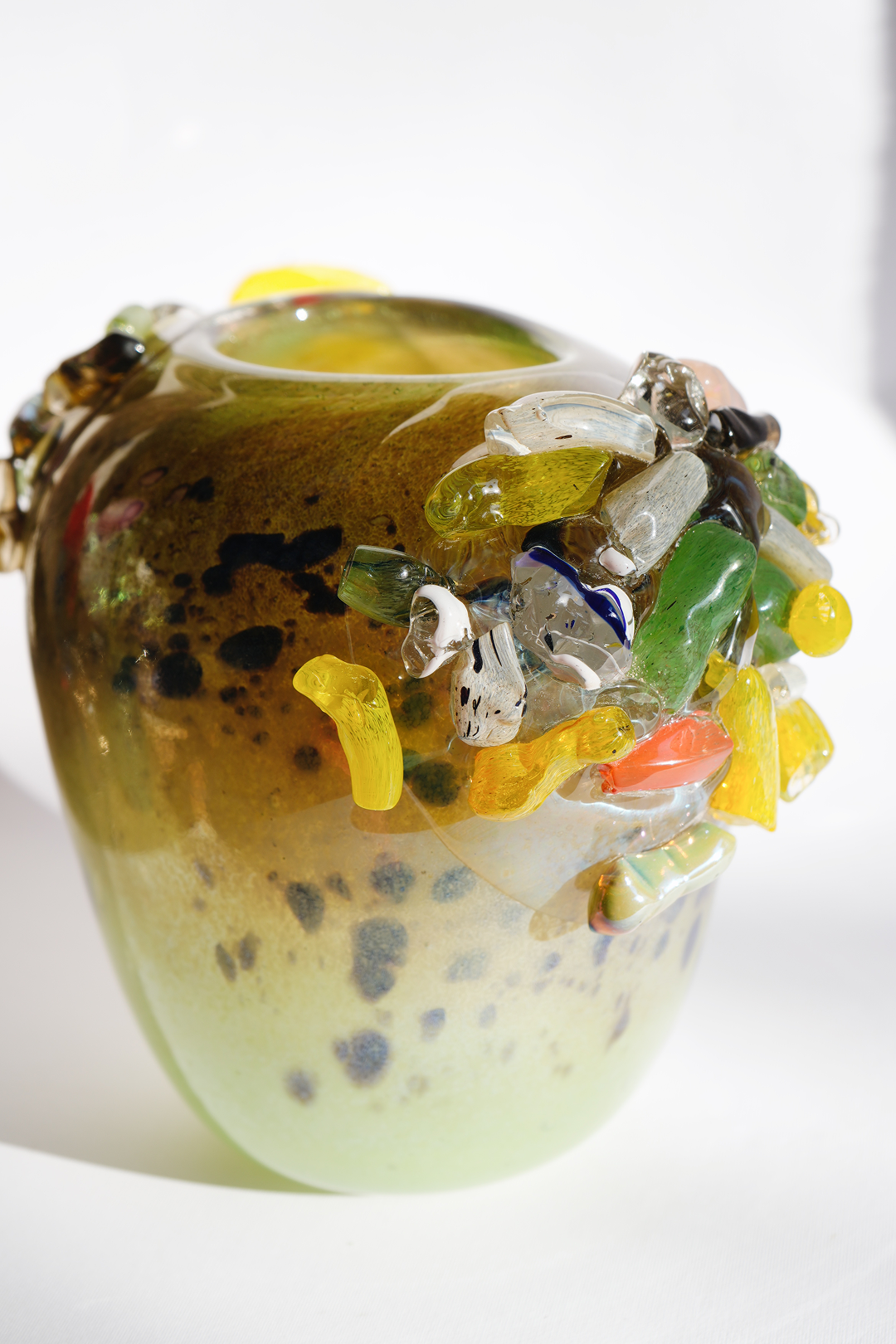 "Hutsul" blown-glass vase