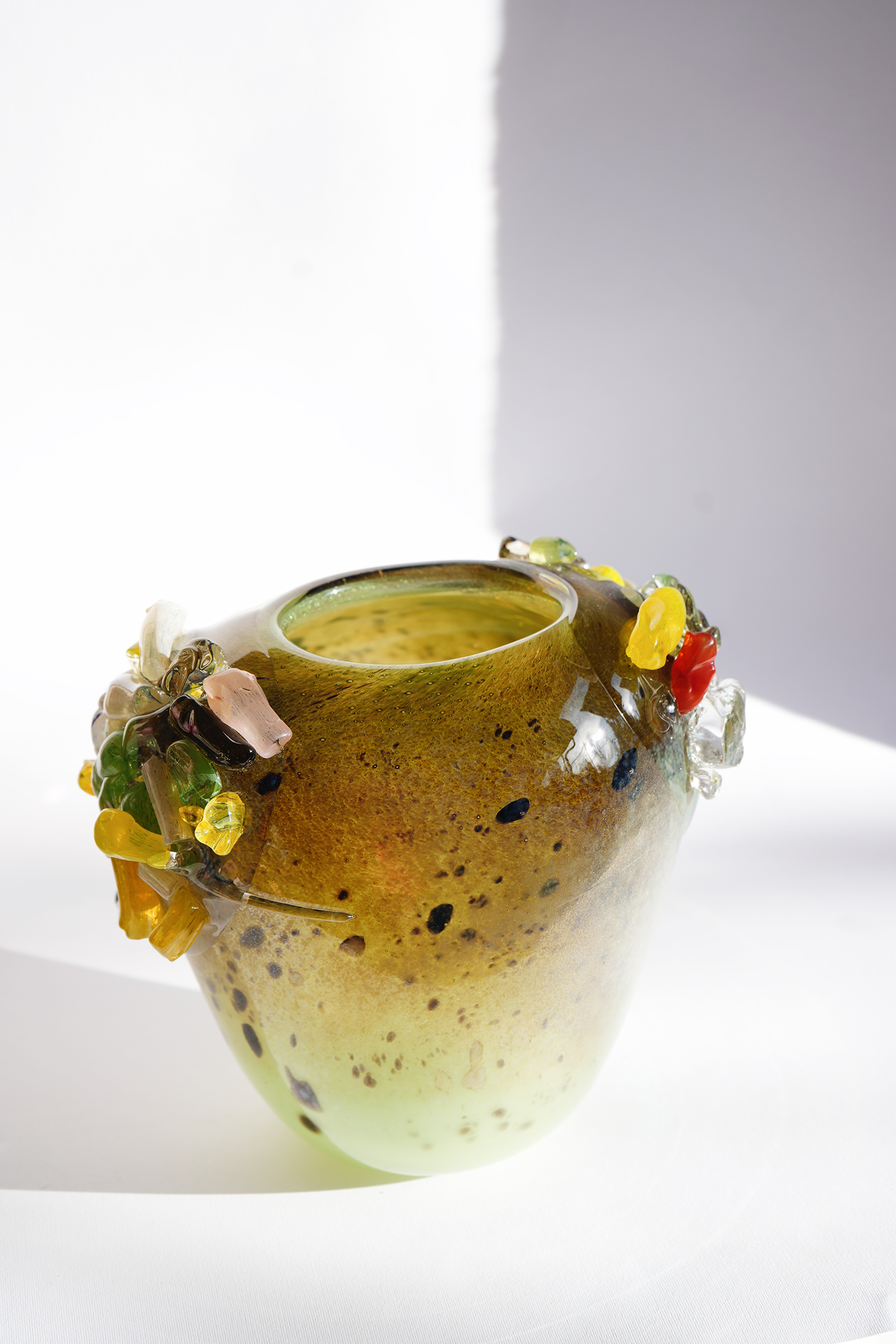 "Hutsul" blown-glass vase