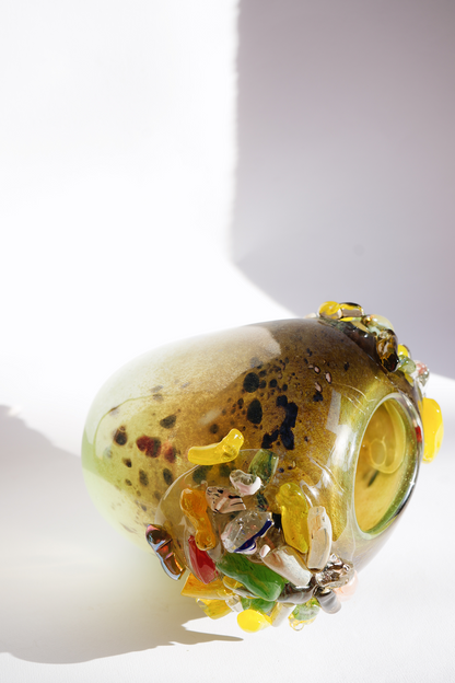 "Hutsul" blown-glass vase