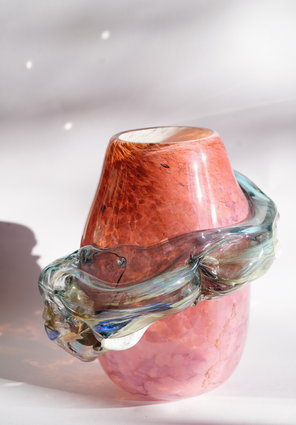 "Air Dragon" blown-glass vase