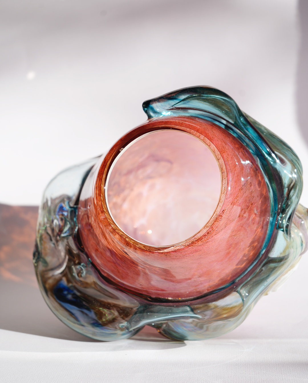 "Air Dragon" blown-glass vase