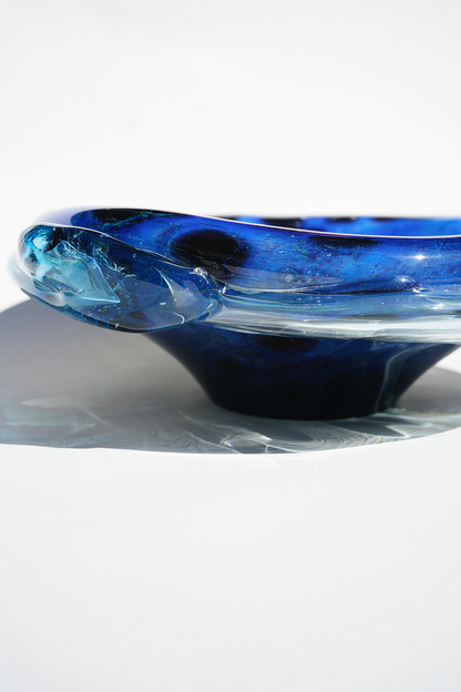 Coupe à fruits soufflée à la main « Le Lac »