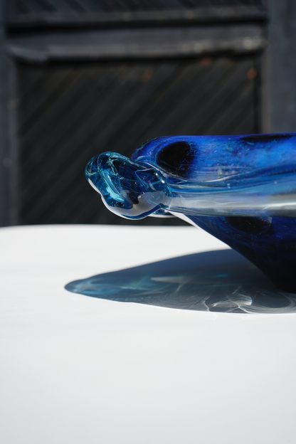 Coupe à fruits soufflée à la main « Le Lac »