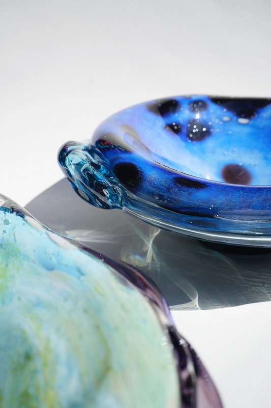 "The Lake" hand-blown fruit bowl