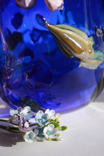 "Potato in Ultramarine" blown-glass vase
