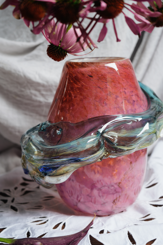 "Air Dragon" blown-glass vase