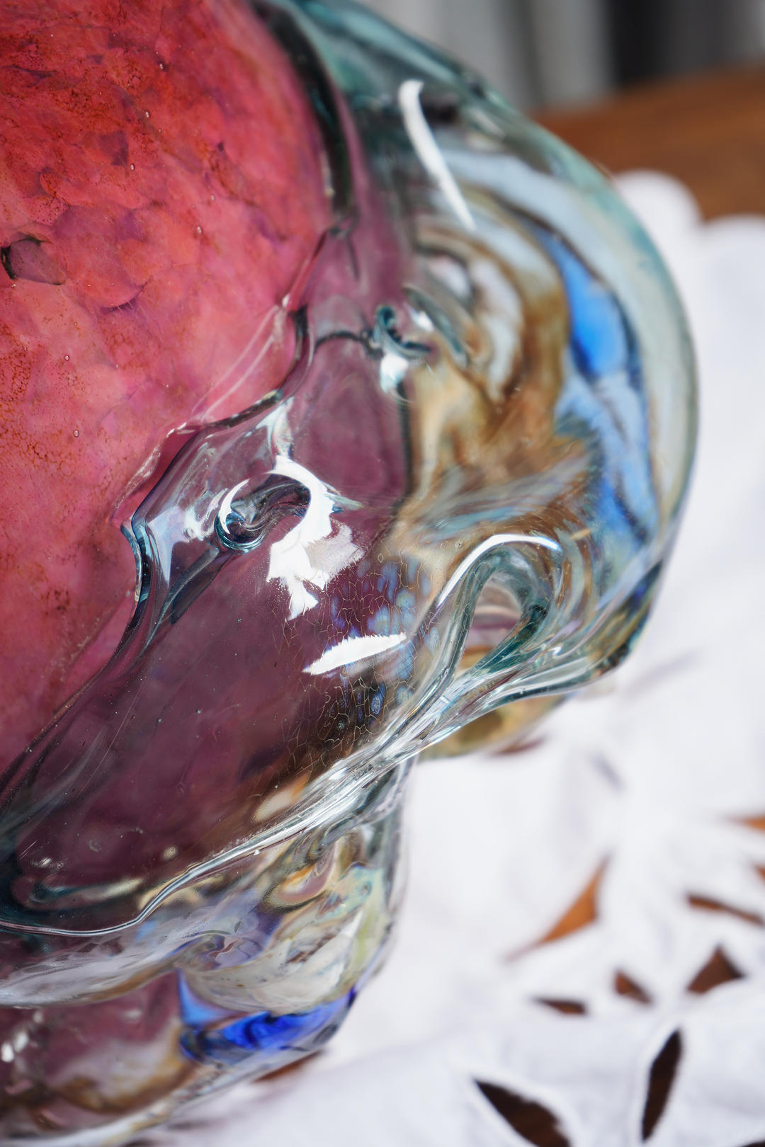 "Air Dragon" blown-glass vase