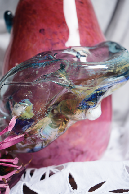 "Air Dragon" blown-glass vase