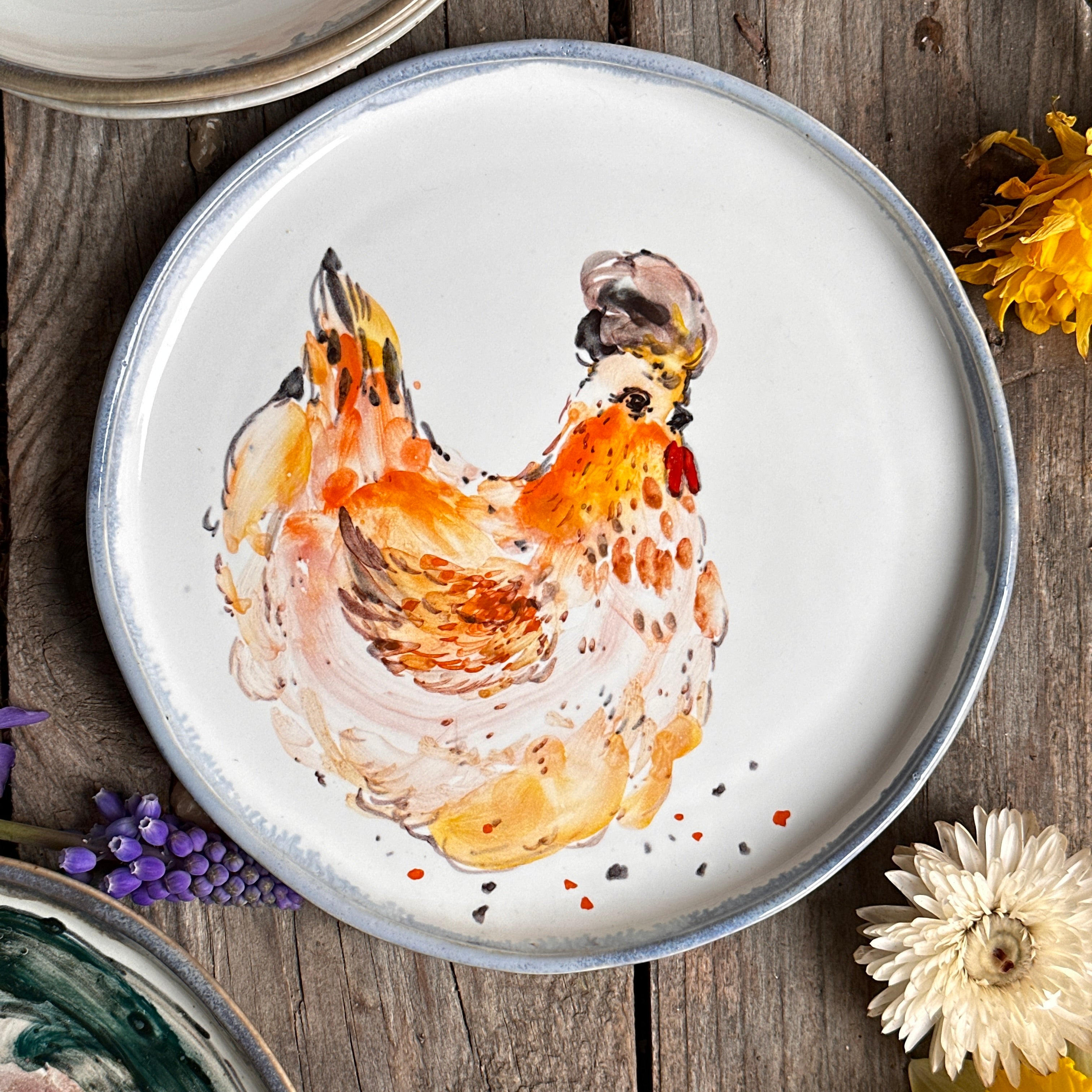 Chicken dinnerware set Jane and Mery