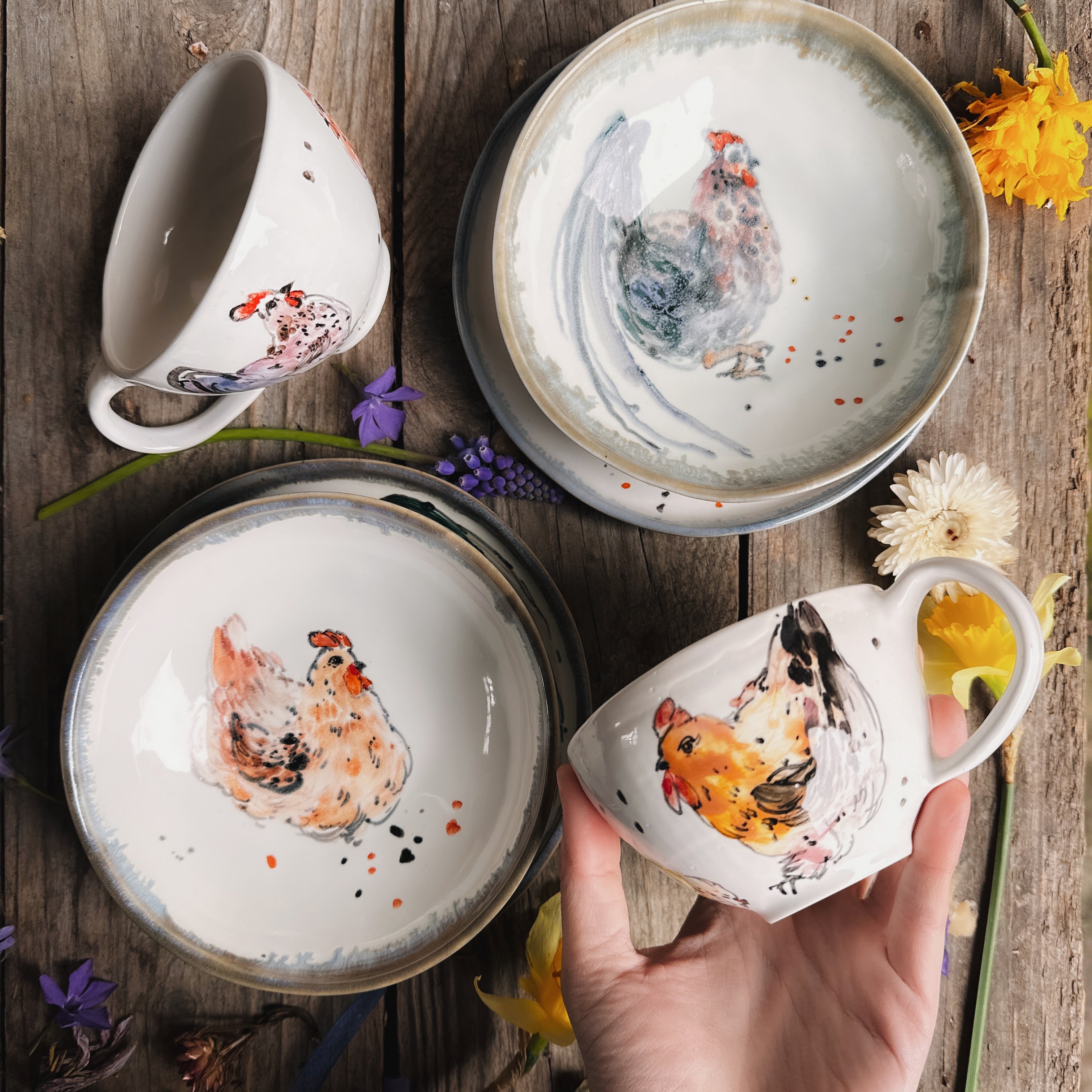 Chicken dinnerware best sale