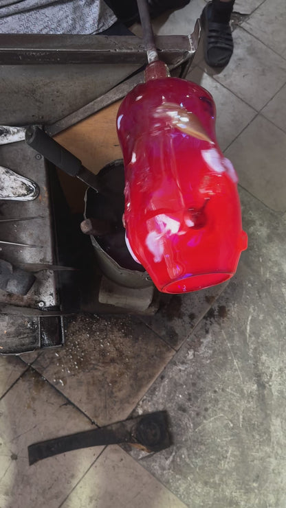 "Potato in Ultramarine" blown-glass vase