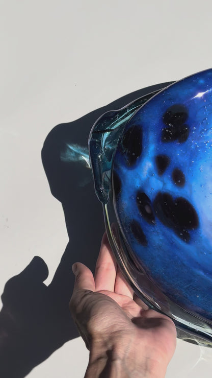 Coupe à fruits soufflée à la main « Le Lac »