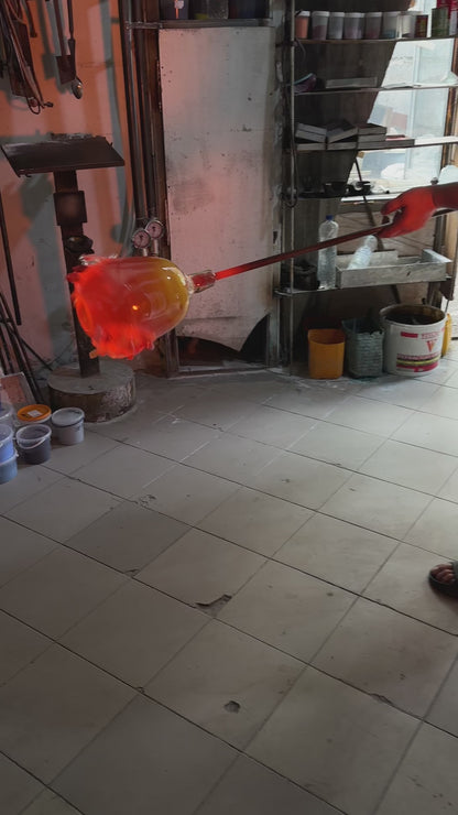 "Hutsul" blown-glass vase