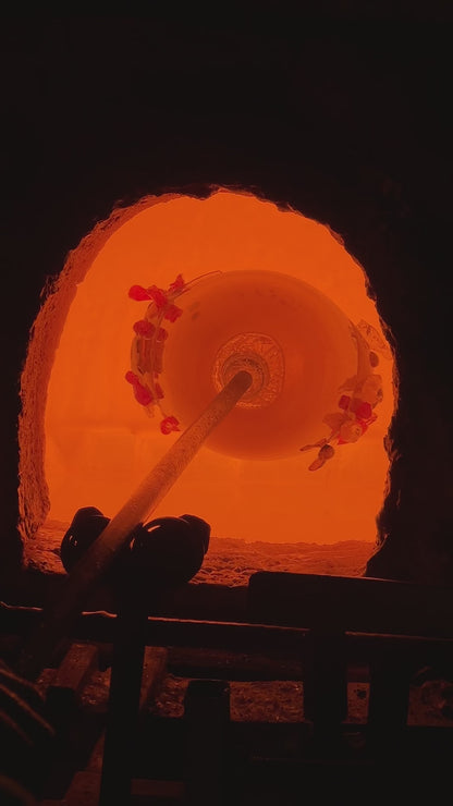 "Hutsul" blown-glass vase