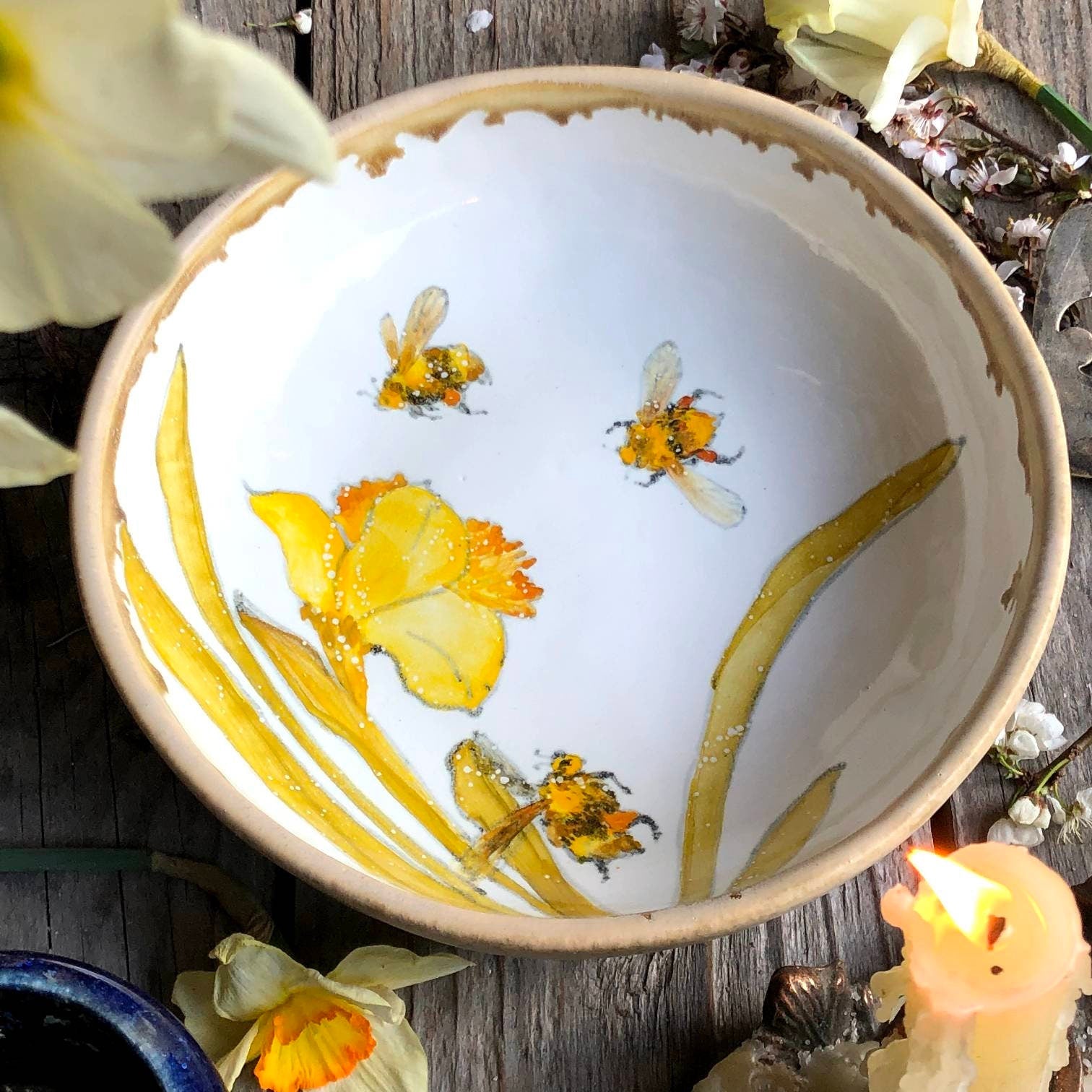 Narcissus flower bowl