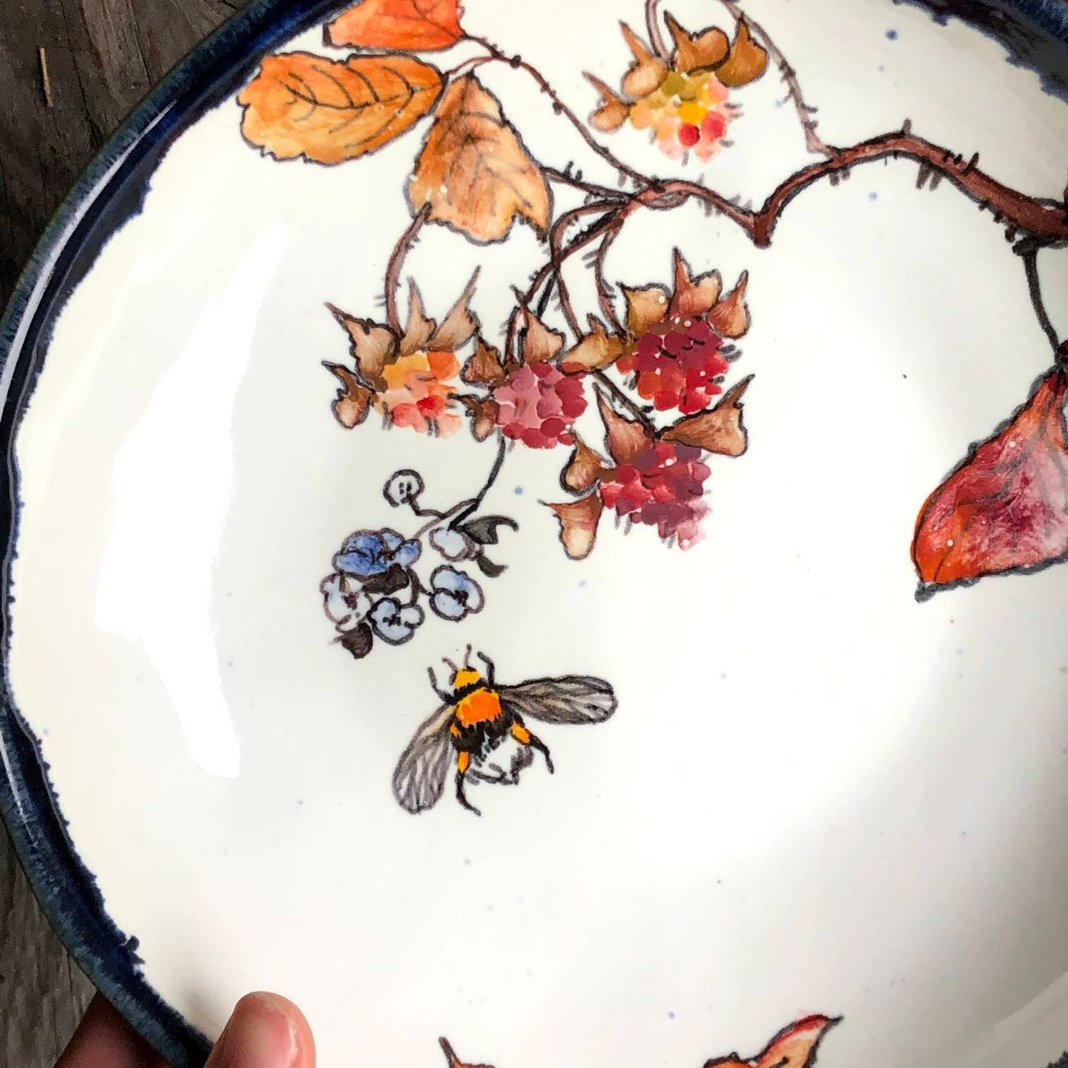 Salad Bowl porcelain blackberry