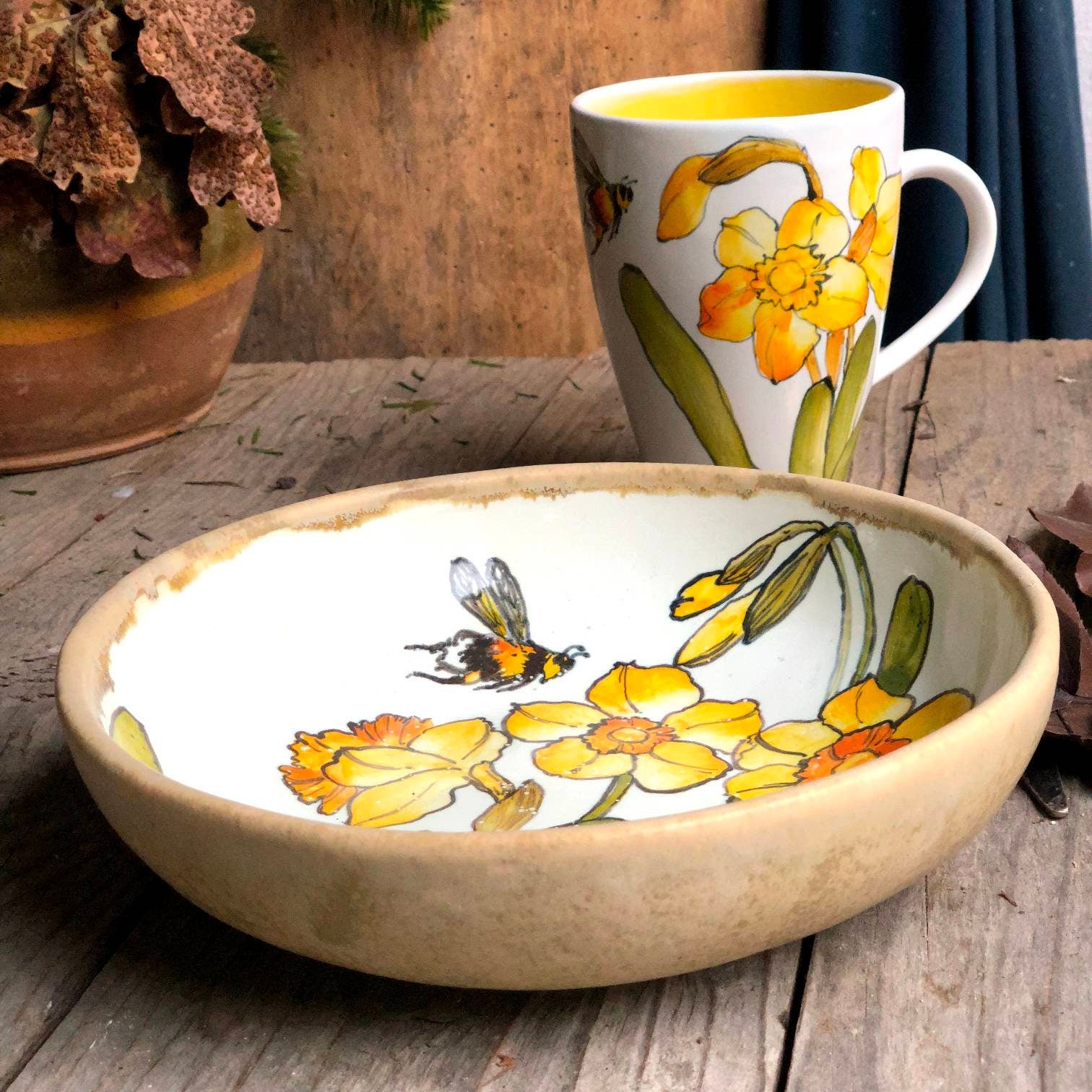 Salad Bowl plate and cup set