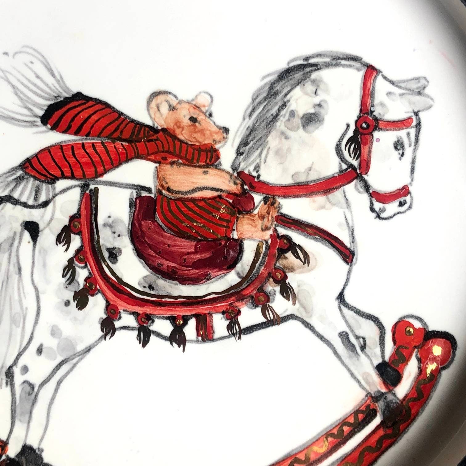 Rocking horse plate