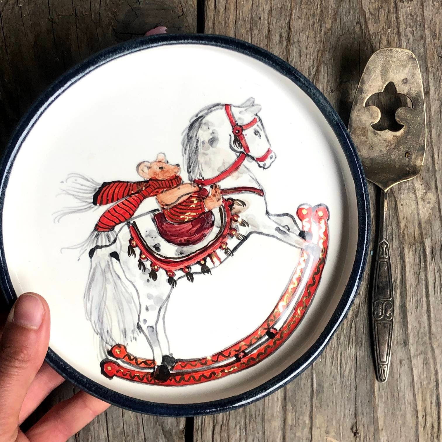 Rocking horse plate